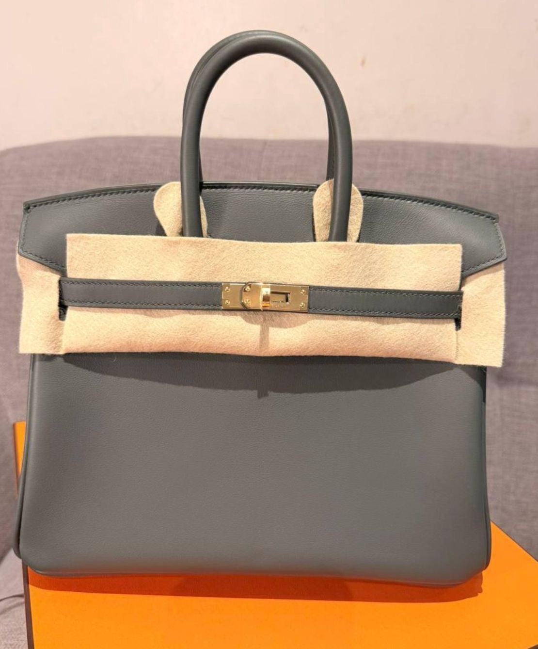 Hermès Birkin 25 Vert Mangrove Veau Swift Permabrass Hardware