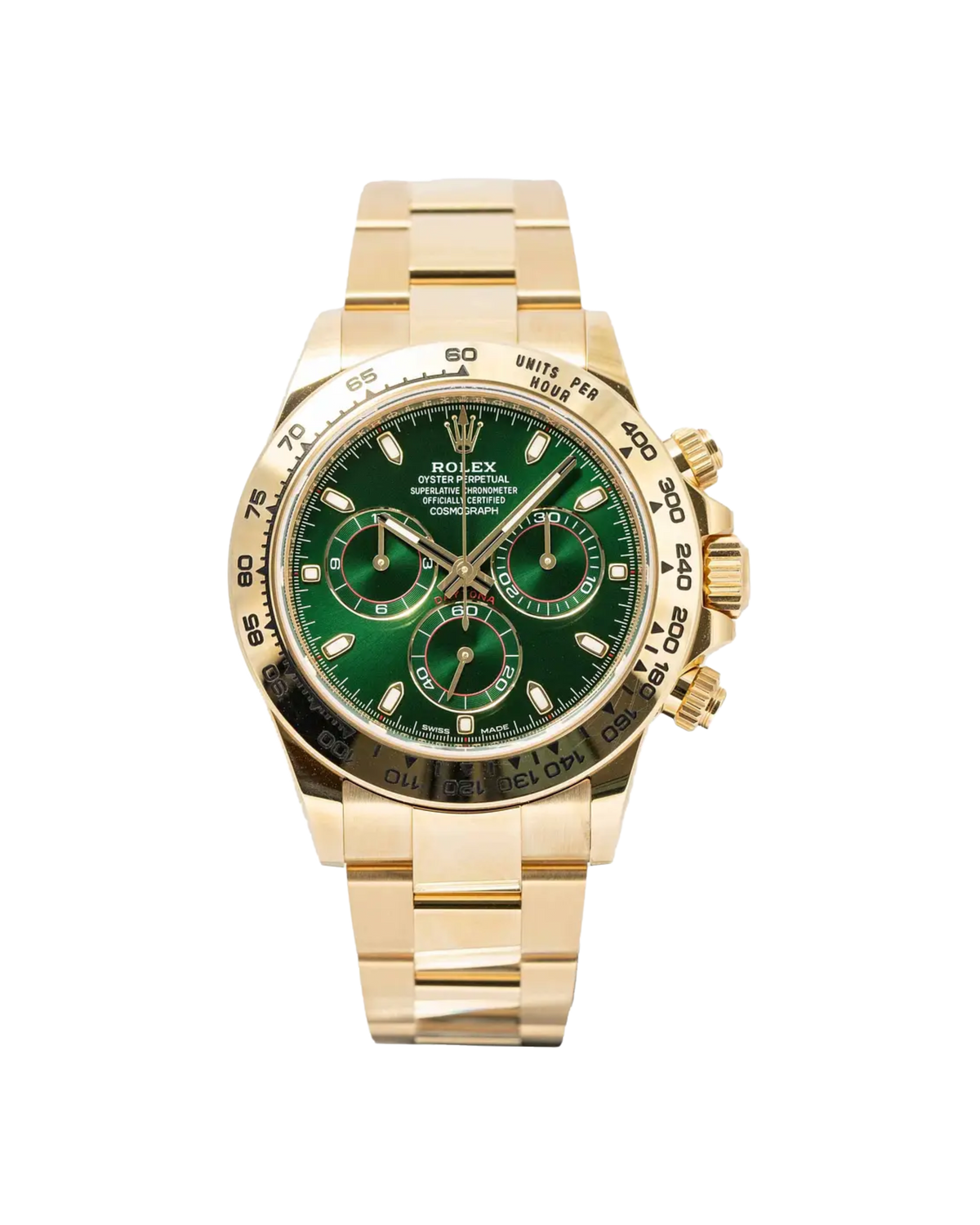 Rolex Cosmograph Daytona Yellow Gold Green Dial 116508
