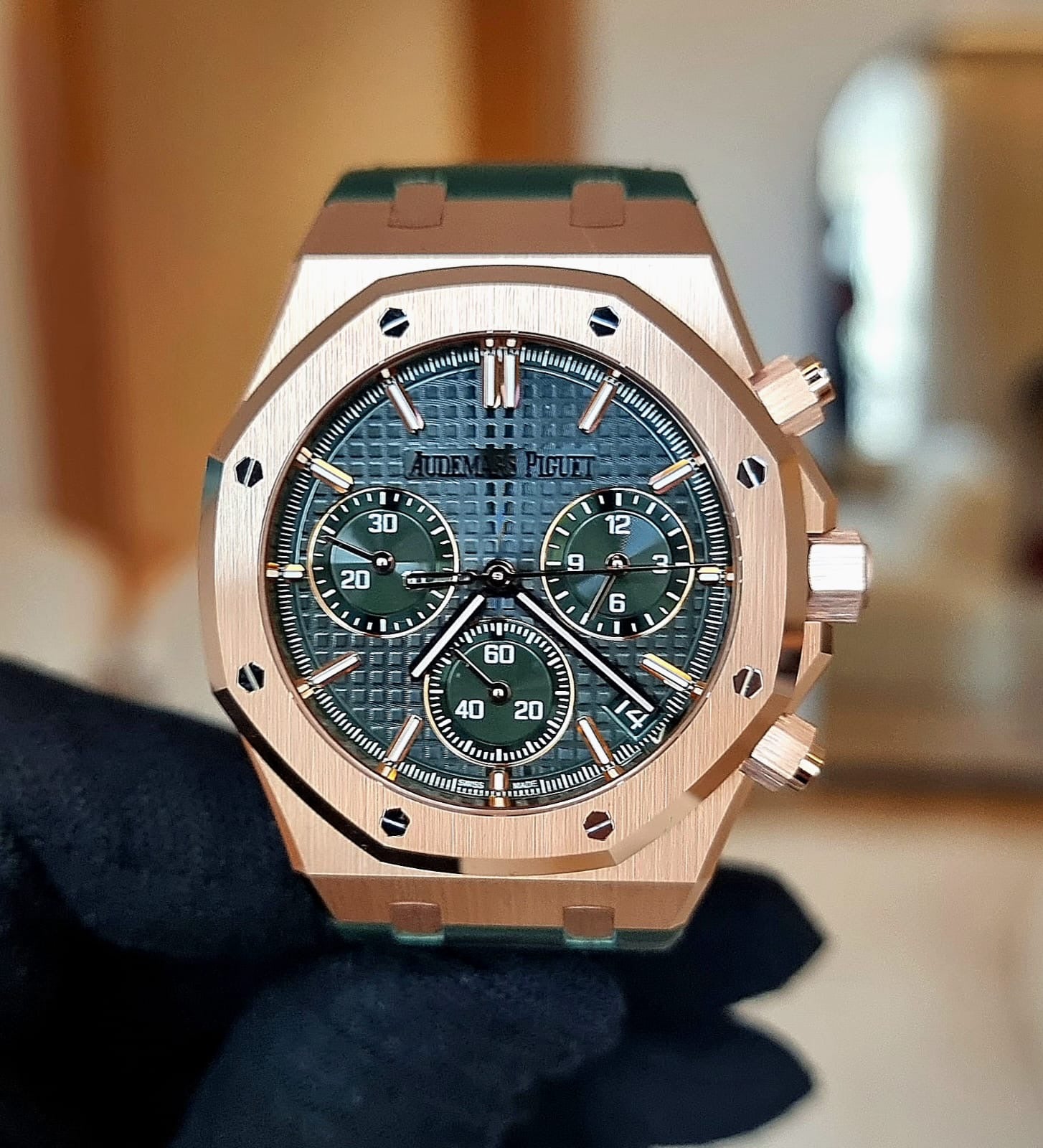 Audemars Piguet - Royal Oak Chronograph 50th Anniversary Rose Gold on Leather Strap 26240OR.OO.D404CR.01