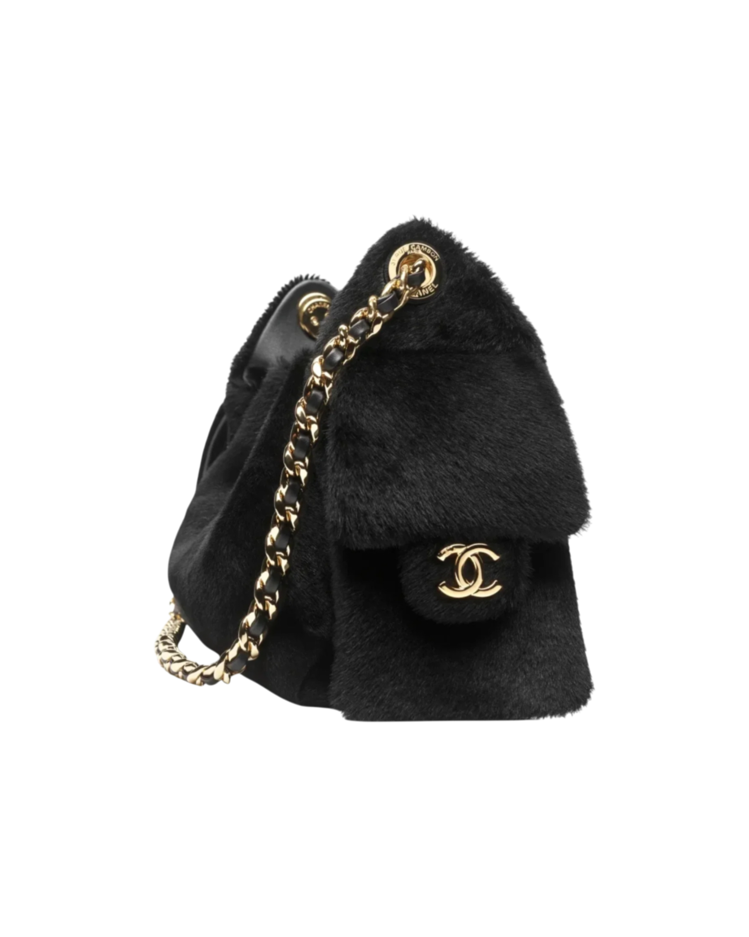 Chanel 25 Mini Handbag in Black Lambskin