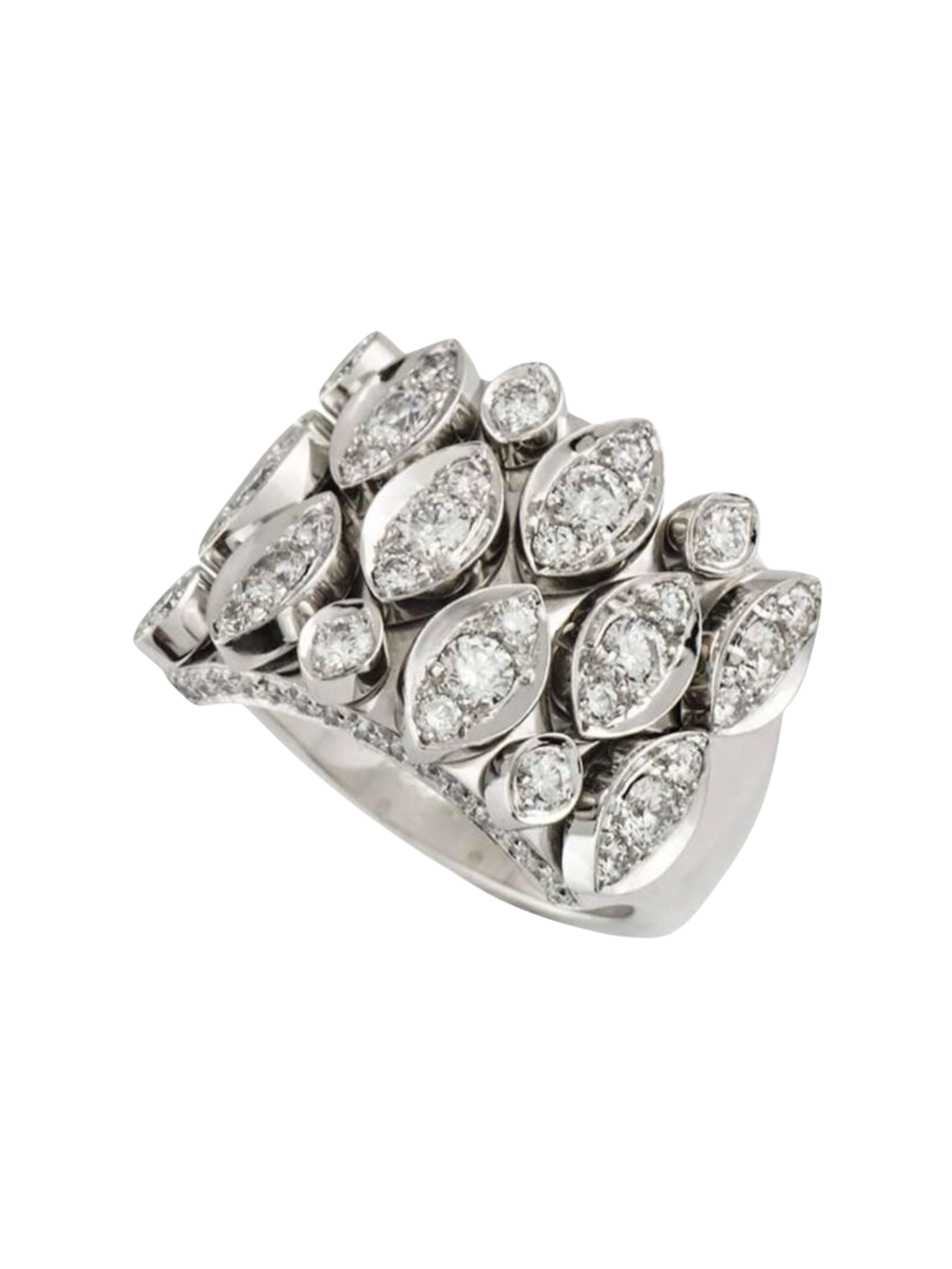Cartier - 18K White Gold Diamond Ring