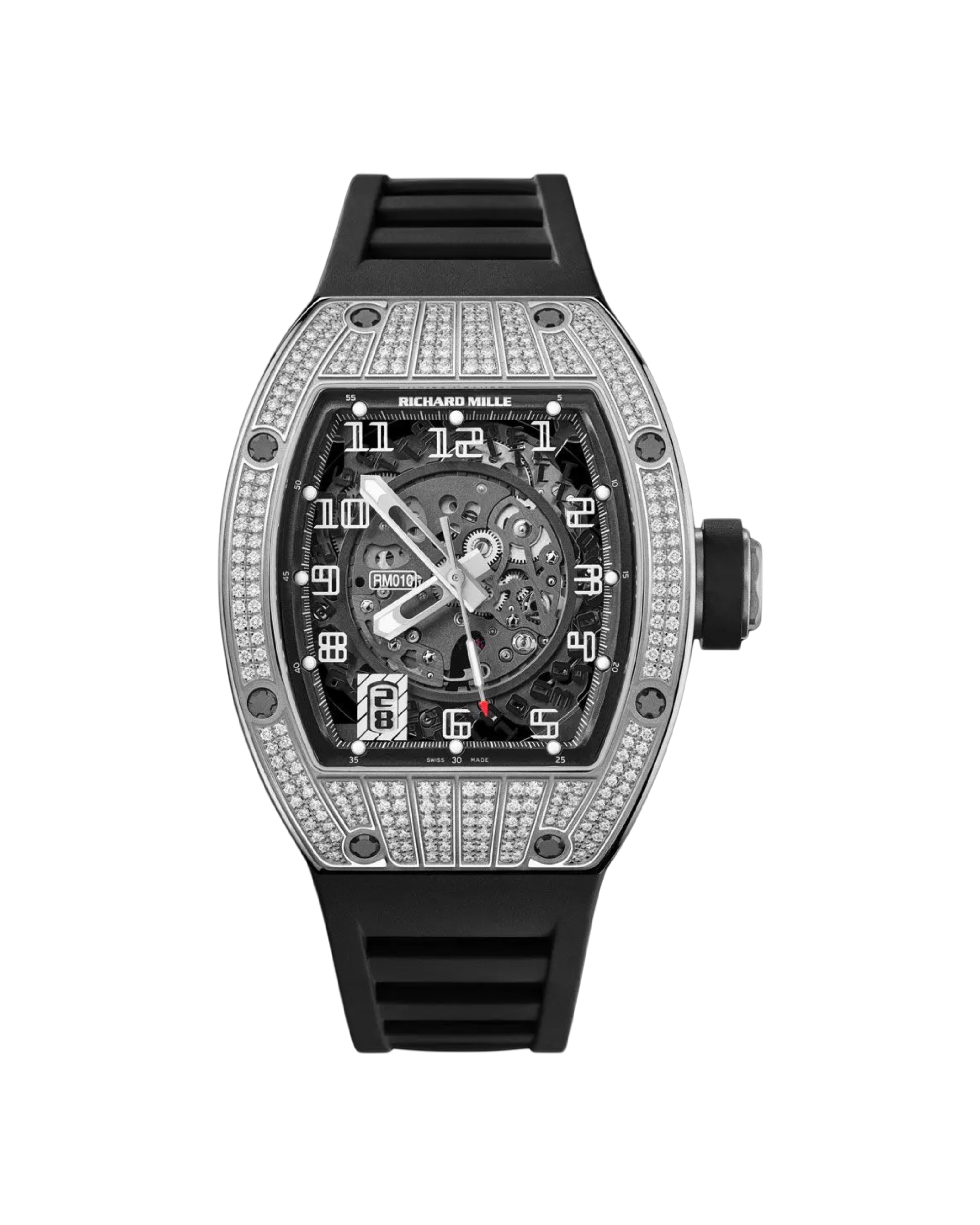 Richard Mille RM010 Black Dial Titanium Self Winding Diamond Set