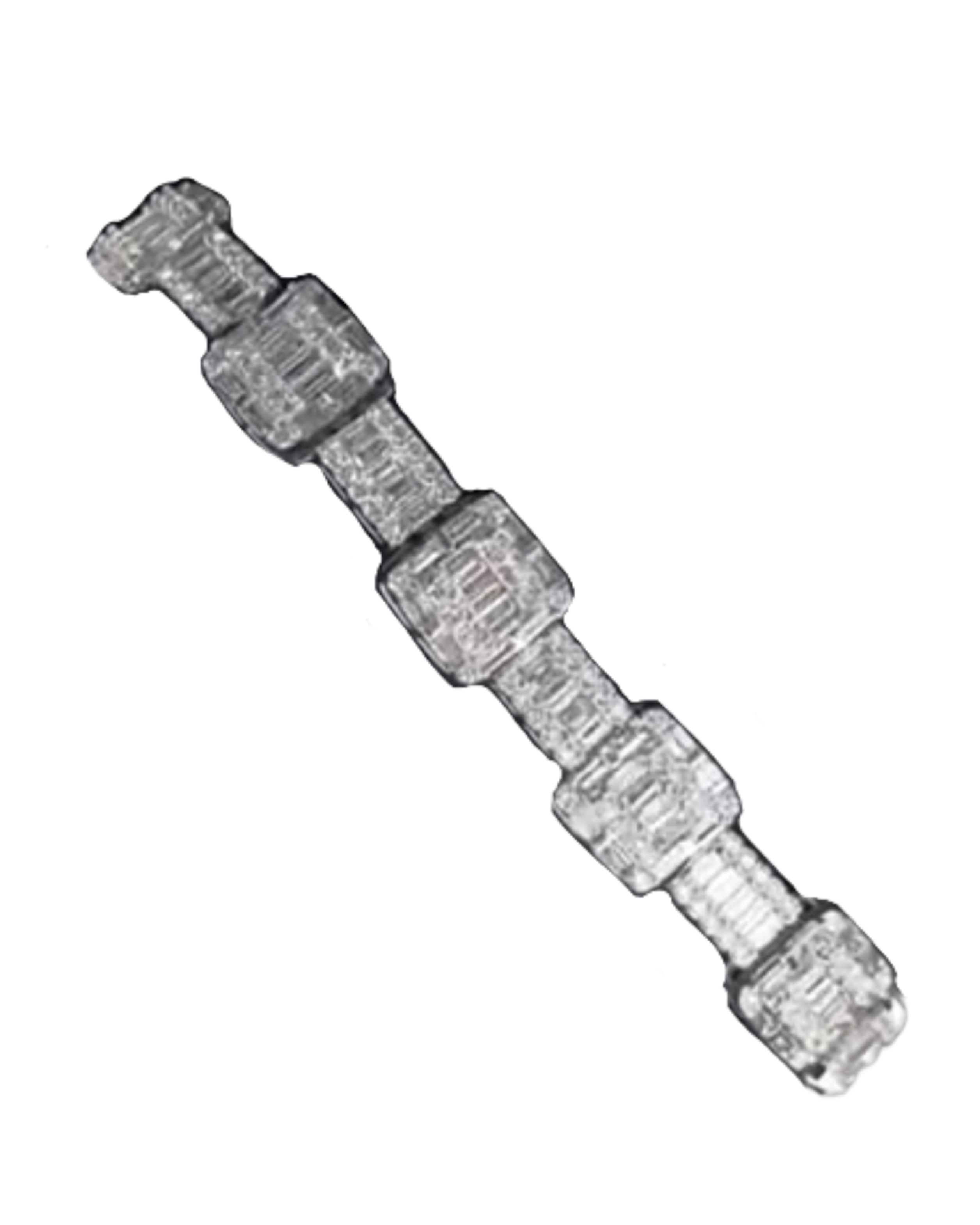 10.5 Carat Natural Diamond Bracelet 18k White Gold