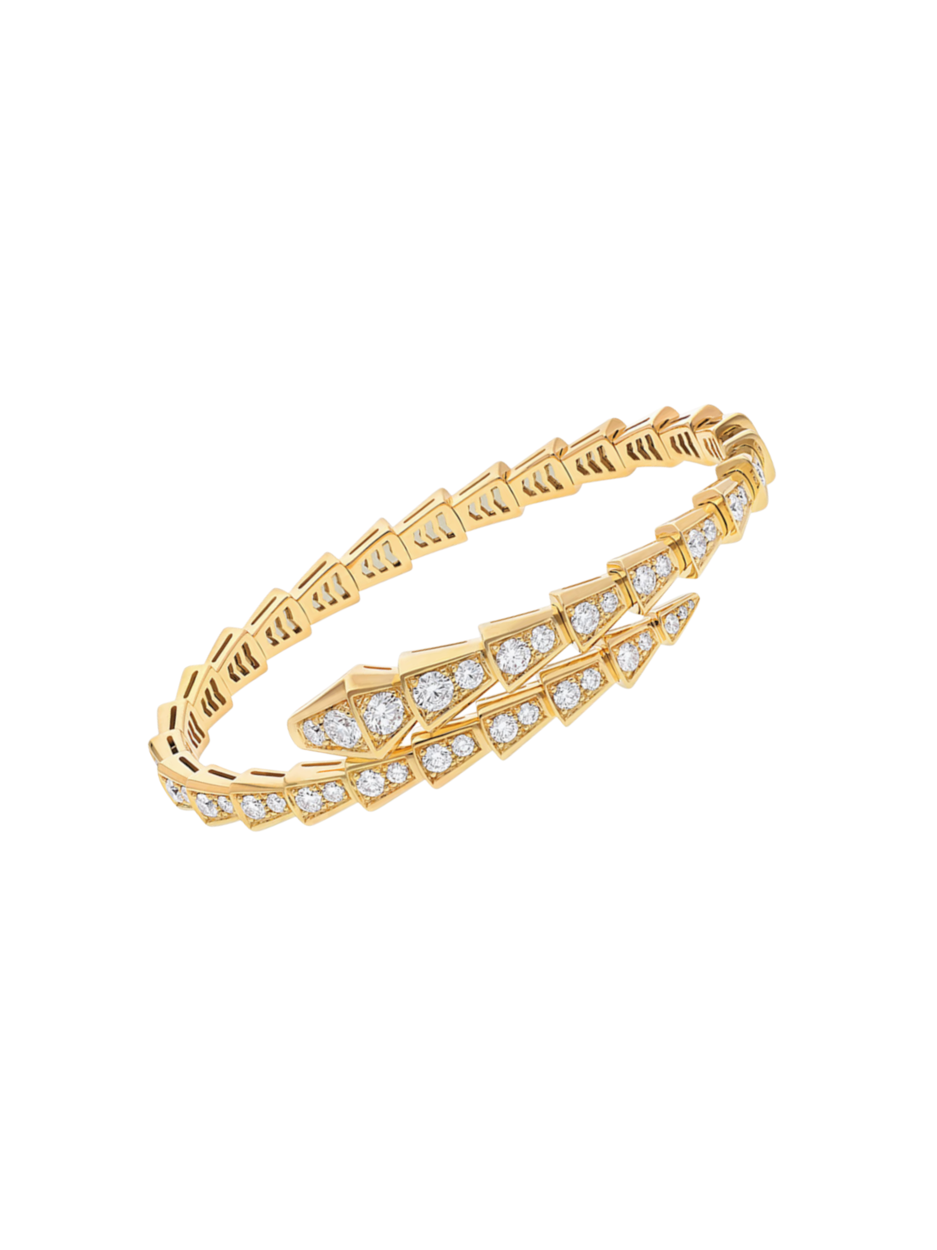 Bulgari - Yellow Gold and Diamond Serpenti Viper Bracelet