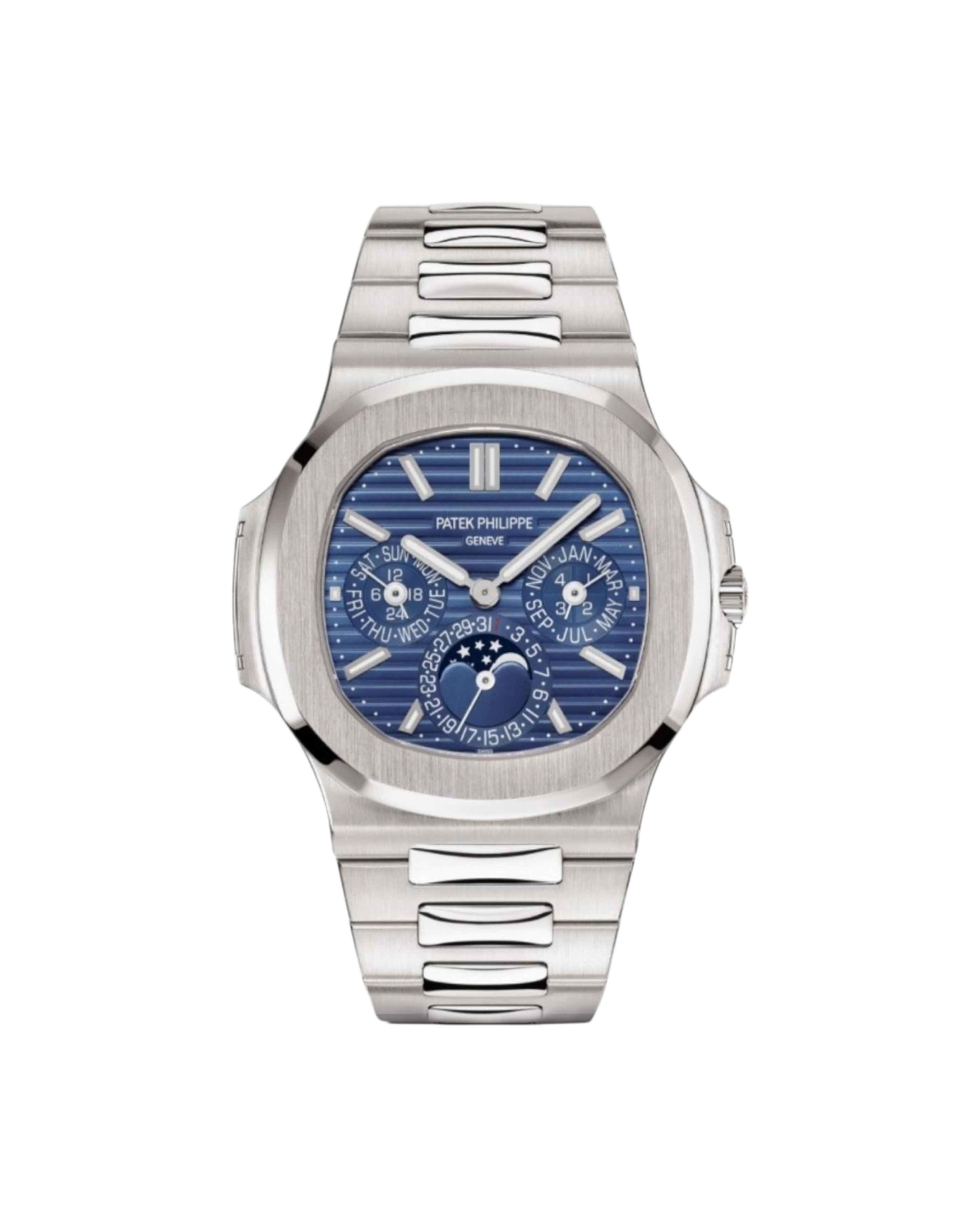 Patek Philippe Nautilus Perpetual Calendar White Gold Blue Dial 5740/1G