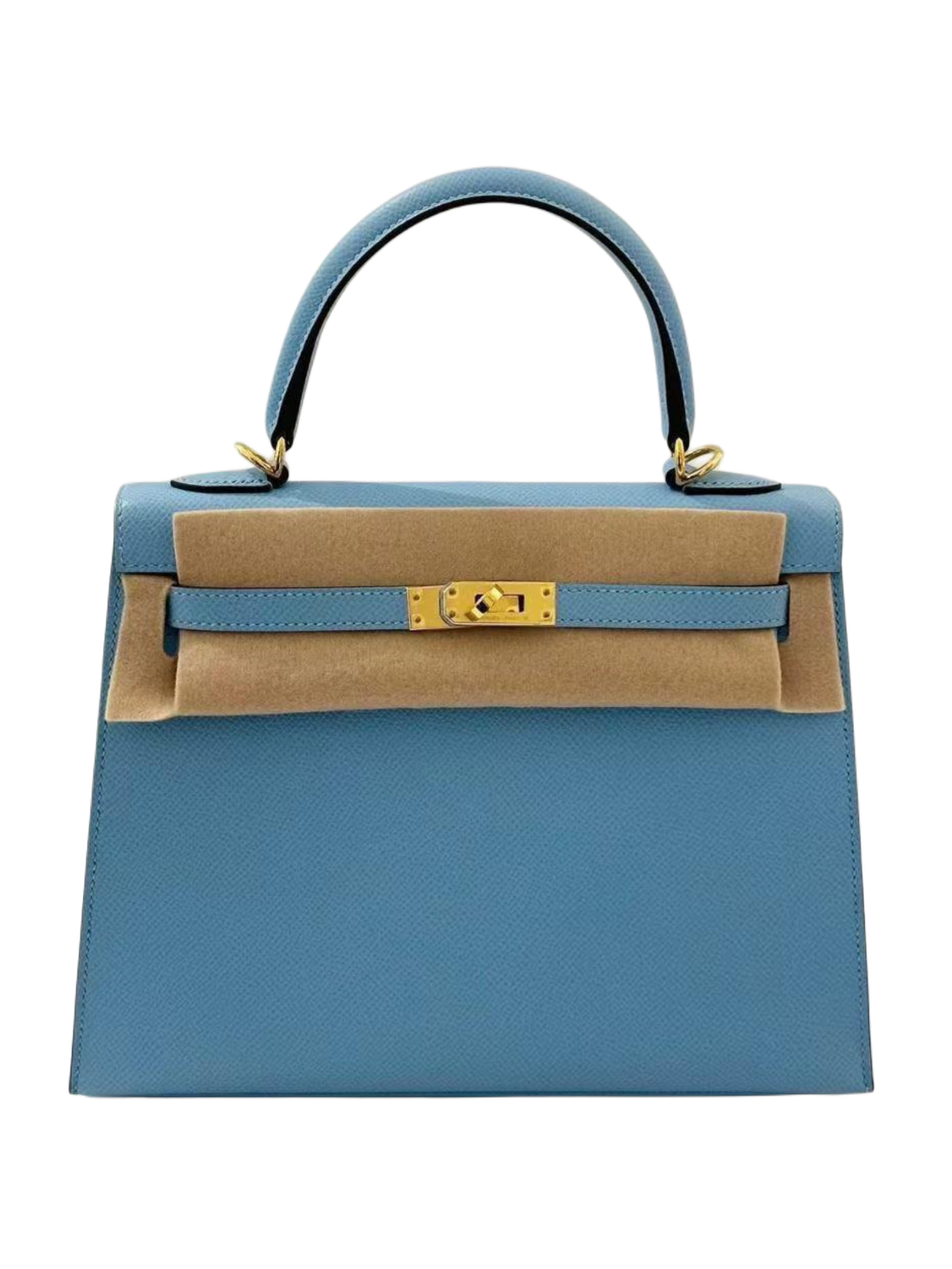 Hermès - Kelly 25 Celeste Epsom