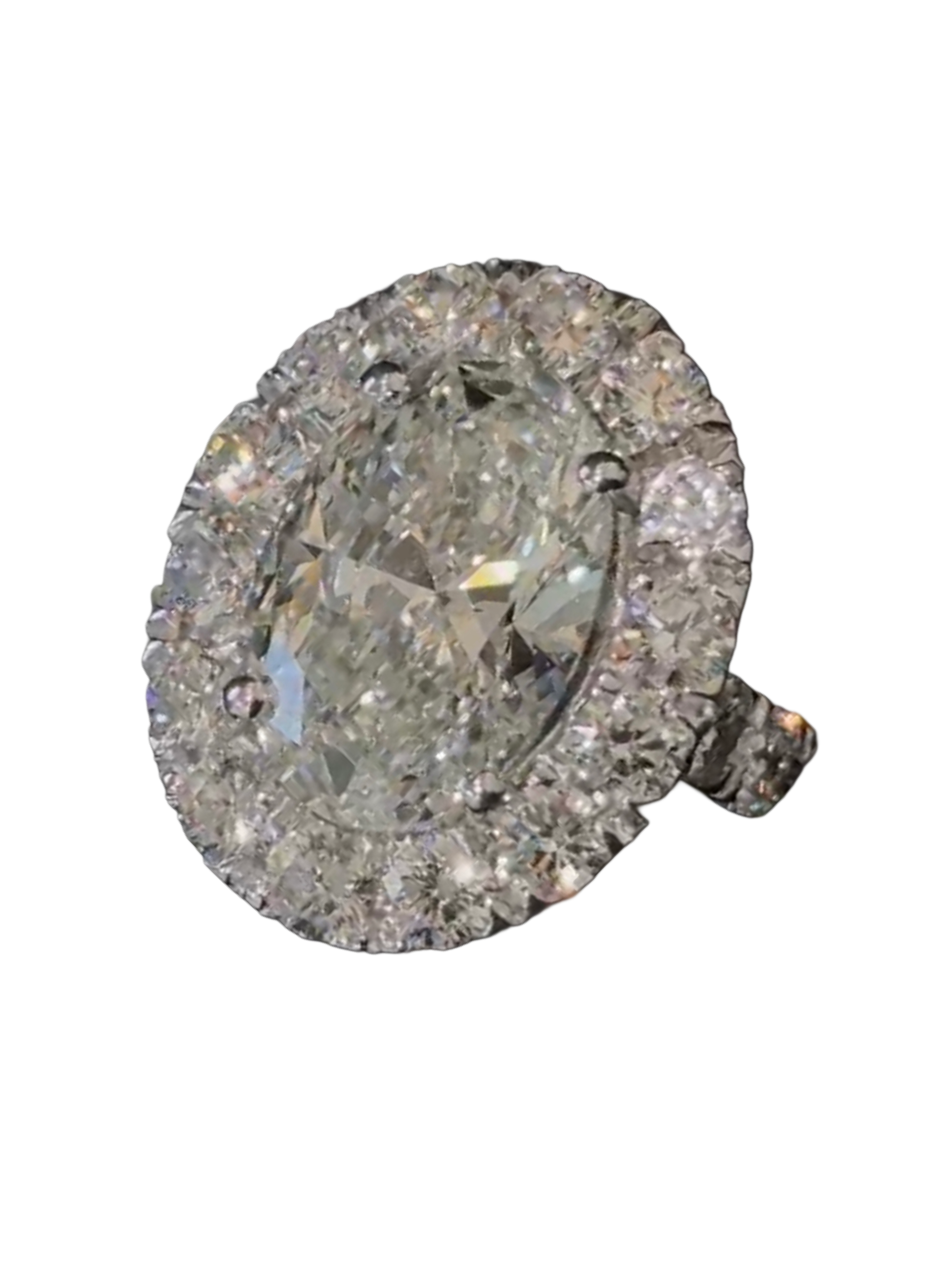 6 Carat Oval Lab Grown Diamond Ring