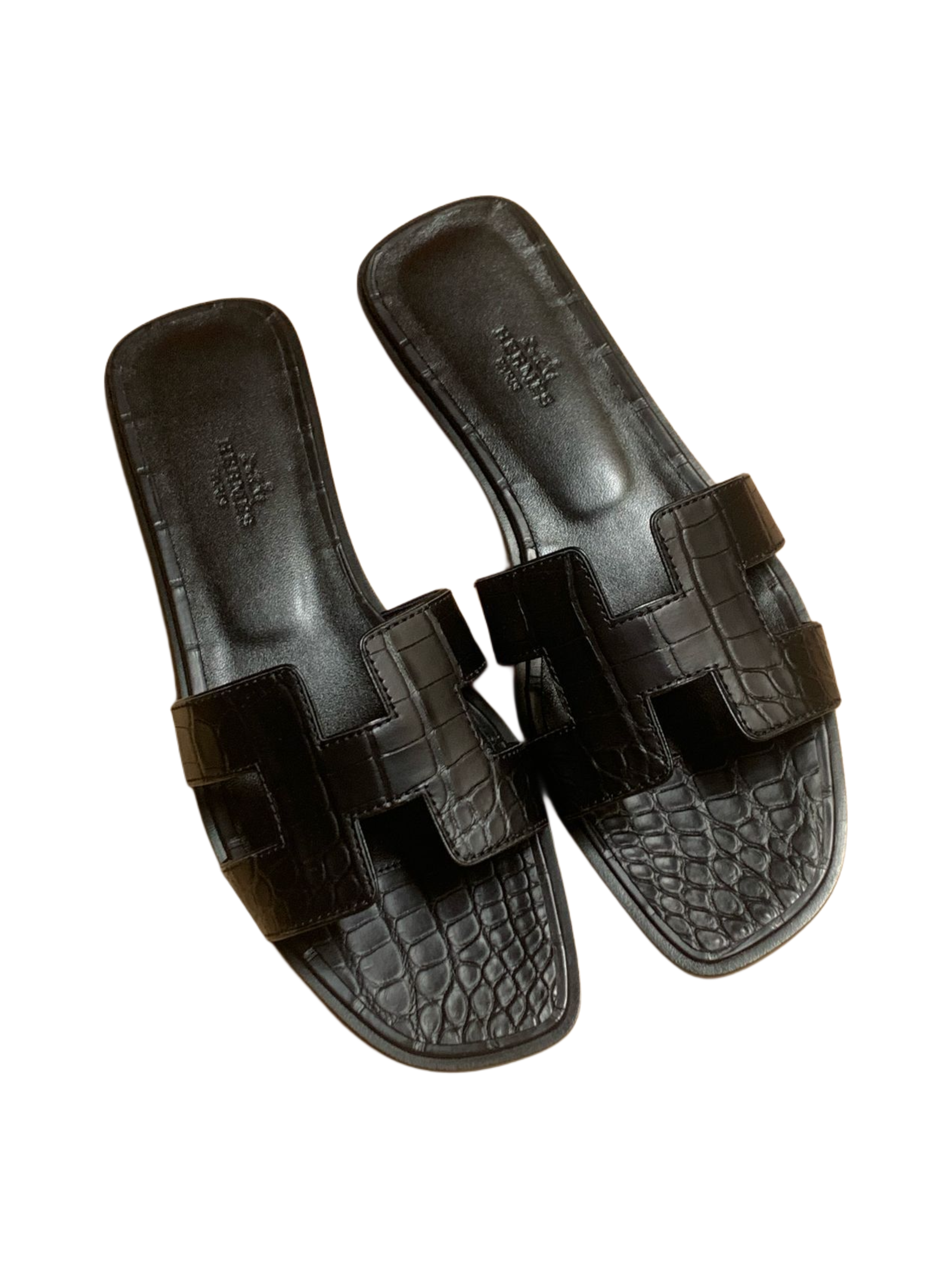 Hermès - Oran Black Matte Croco