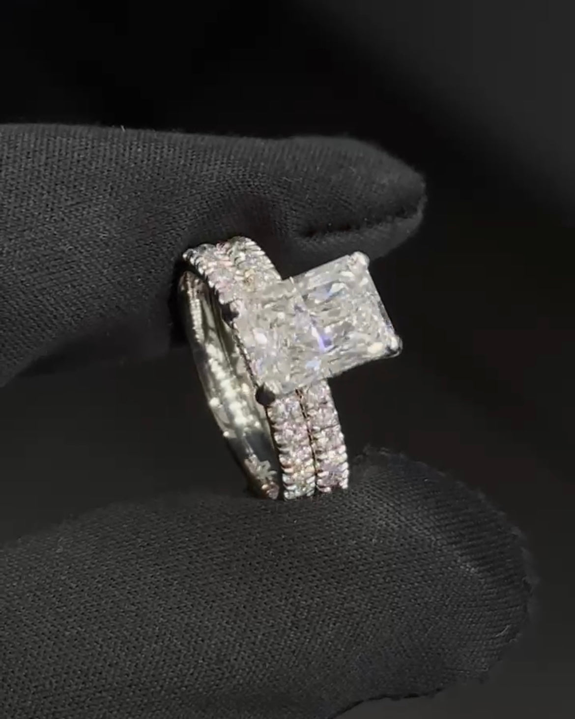 3 Carat Emerald Cut Lab Grown Diamond Ring