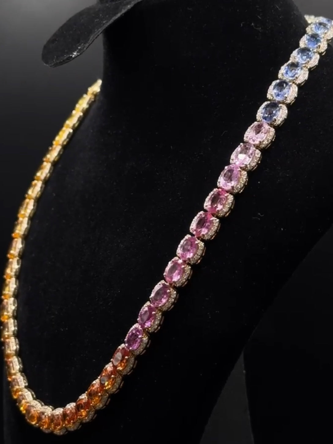 50 Carat Total Natural Sapphire Necklace