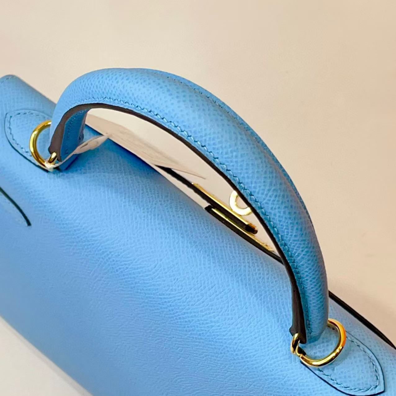 Hermès - Kelly 25 Celeste Epsom