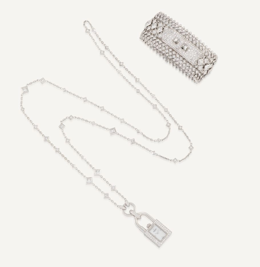 Hermès - High Jewellery Kelly Joaillerie Bracelet/Watch/Necklace Full Diamonds