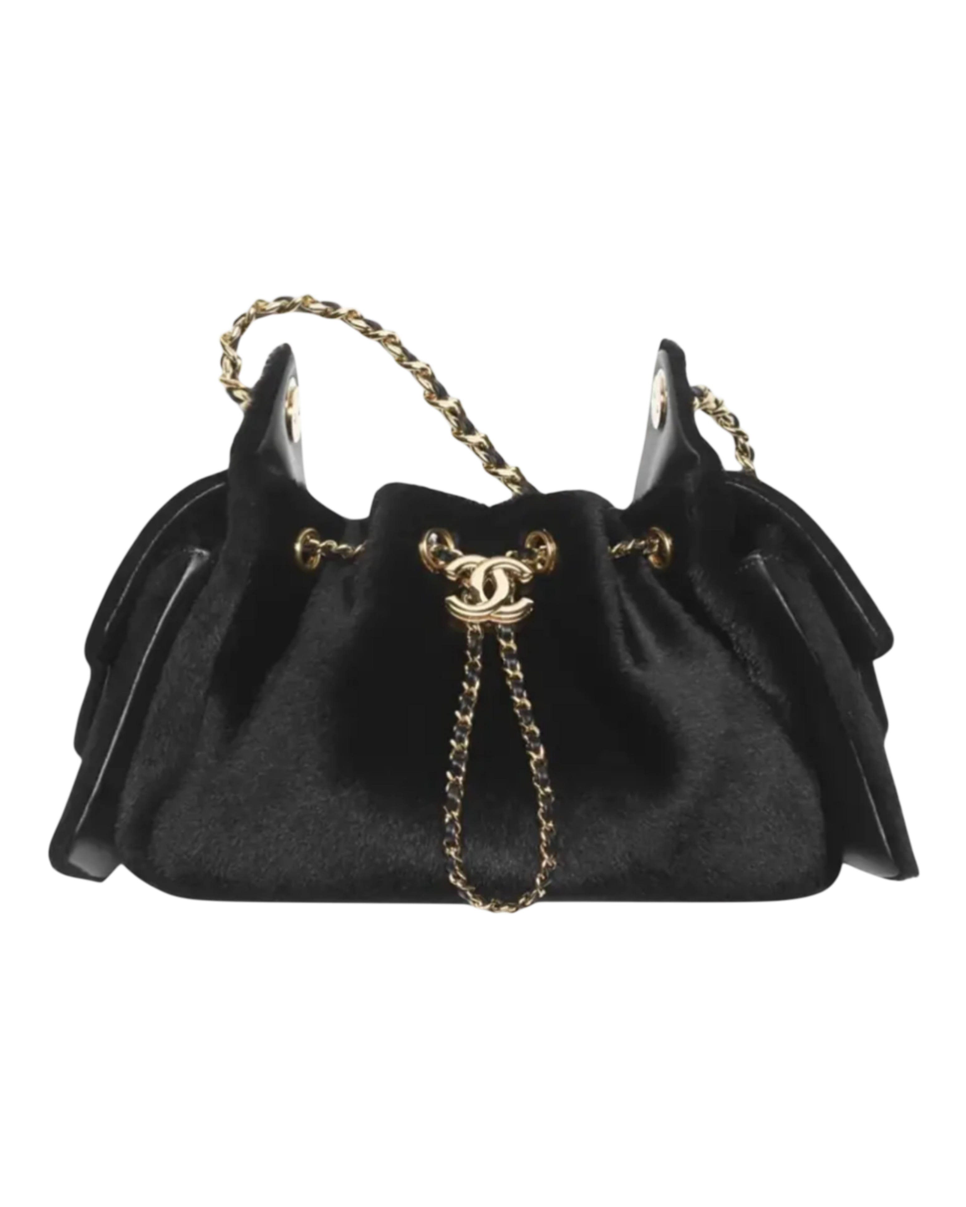 Chanel 25 Mini Handbag in Black Lambskin