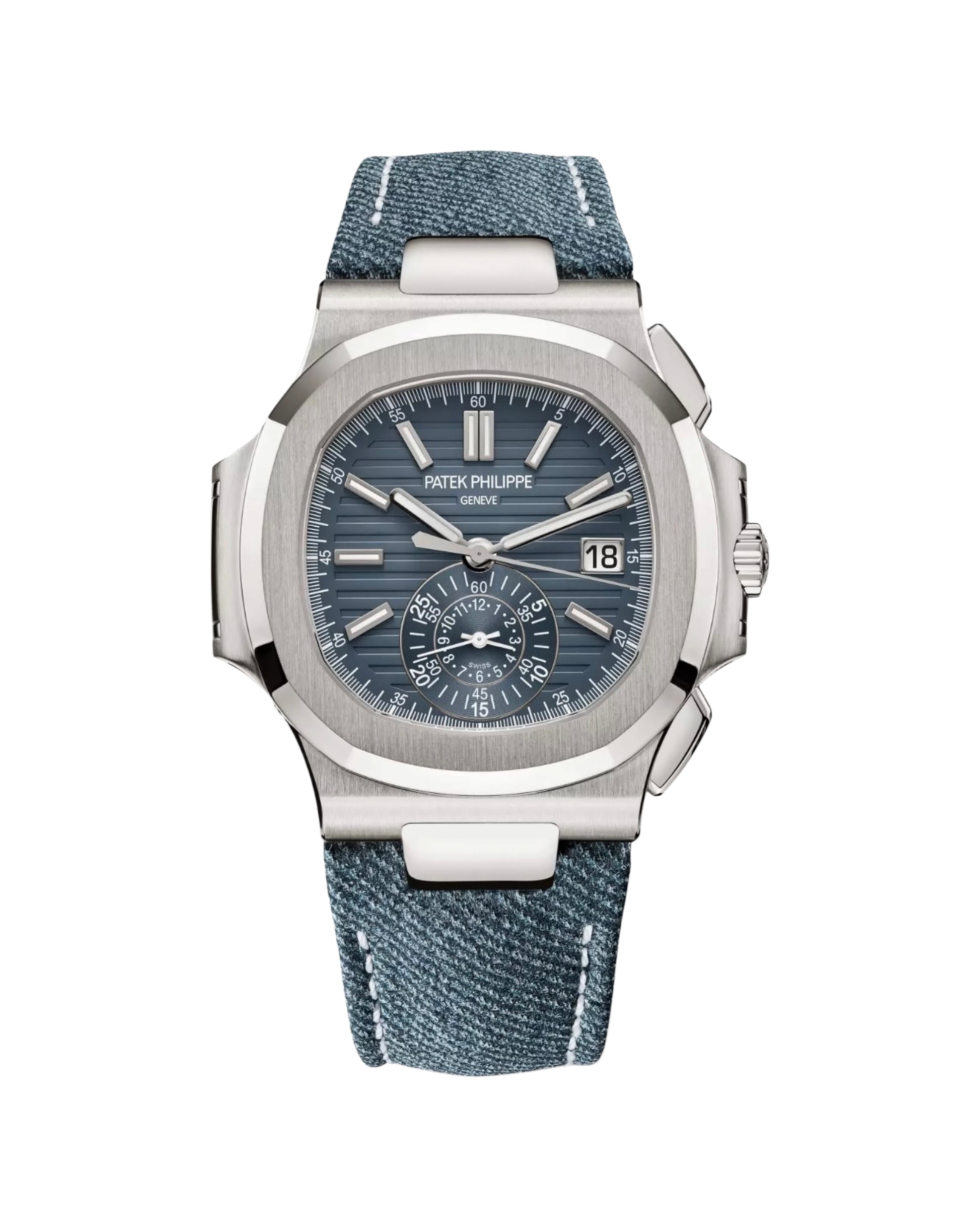 Patek Philippe Nautilus White Gold Blue-Grey Dial Chronorgraph 40.5mm  5980G