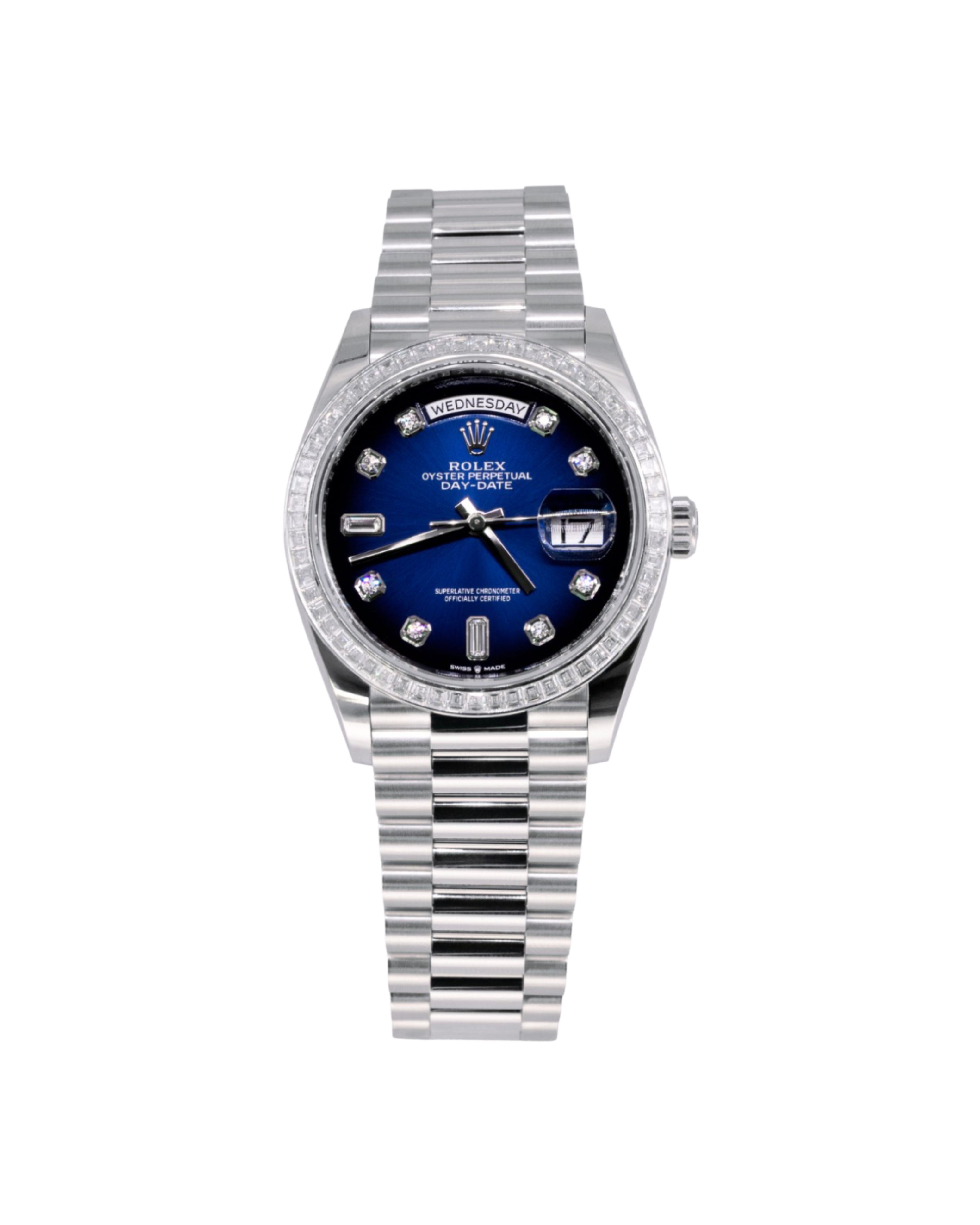 Rolex Vintage Day-Date White Gold Blue Dial 36mm 18369
