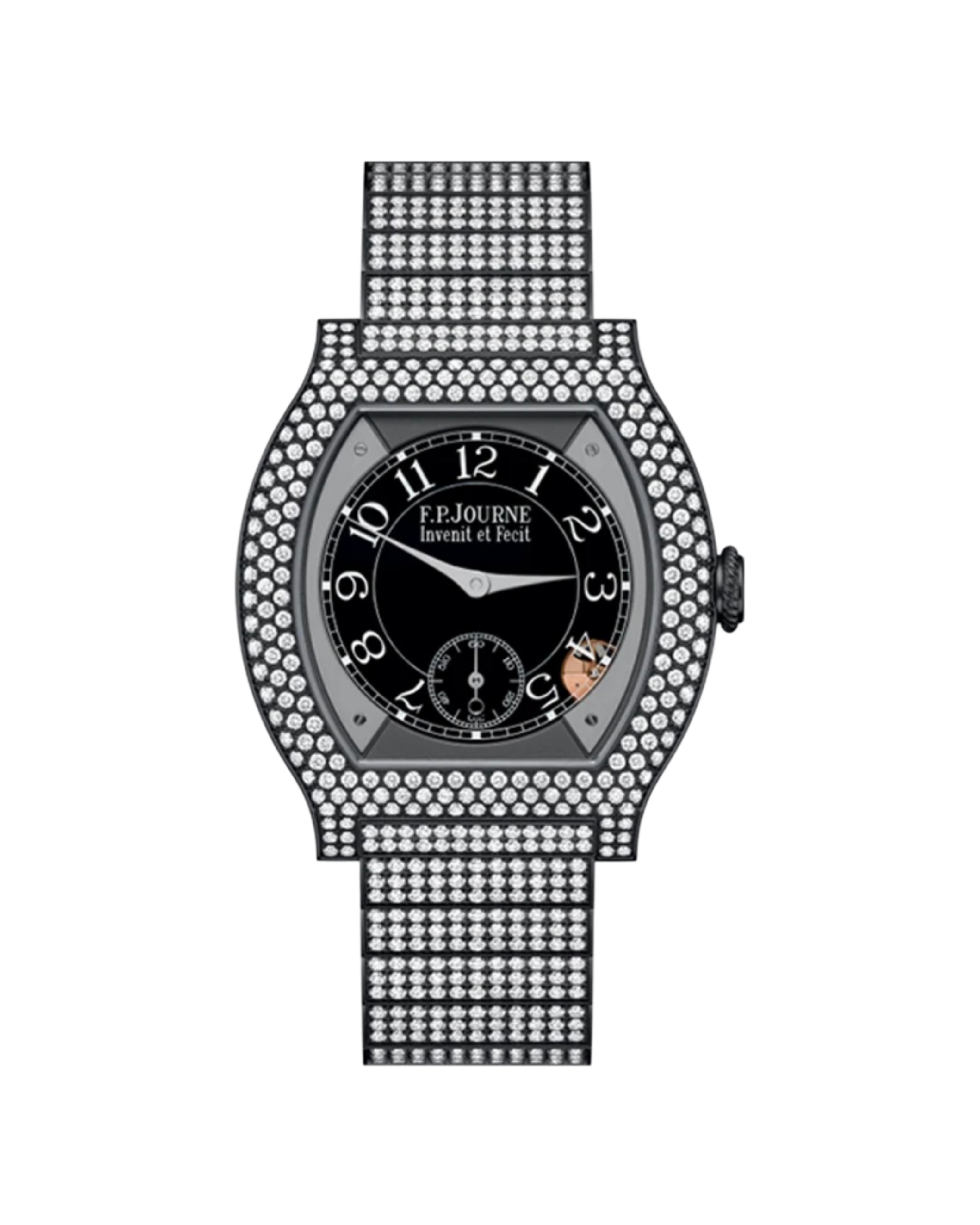 F.P. Journe Élégante 40mm Titalyt 12 Rows of Diamonds