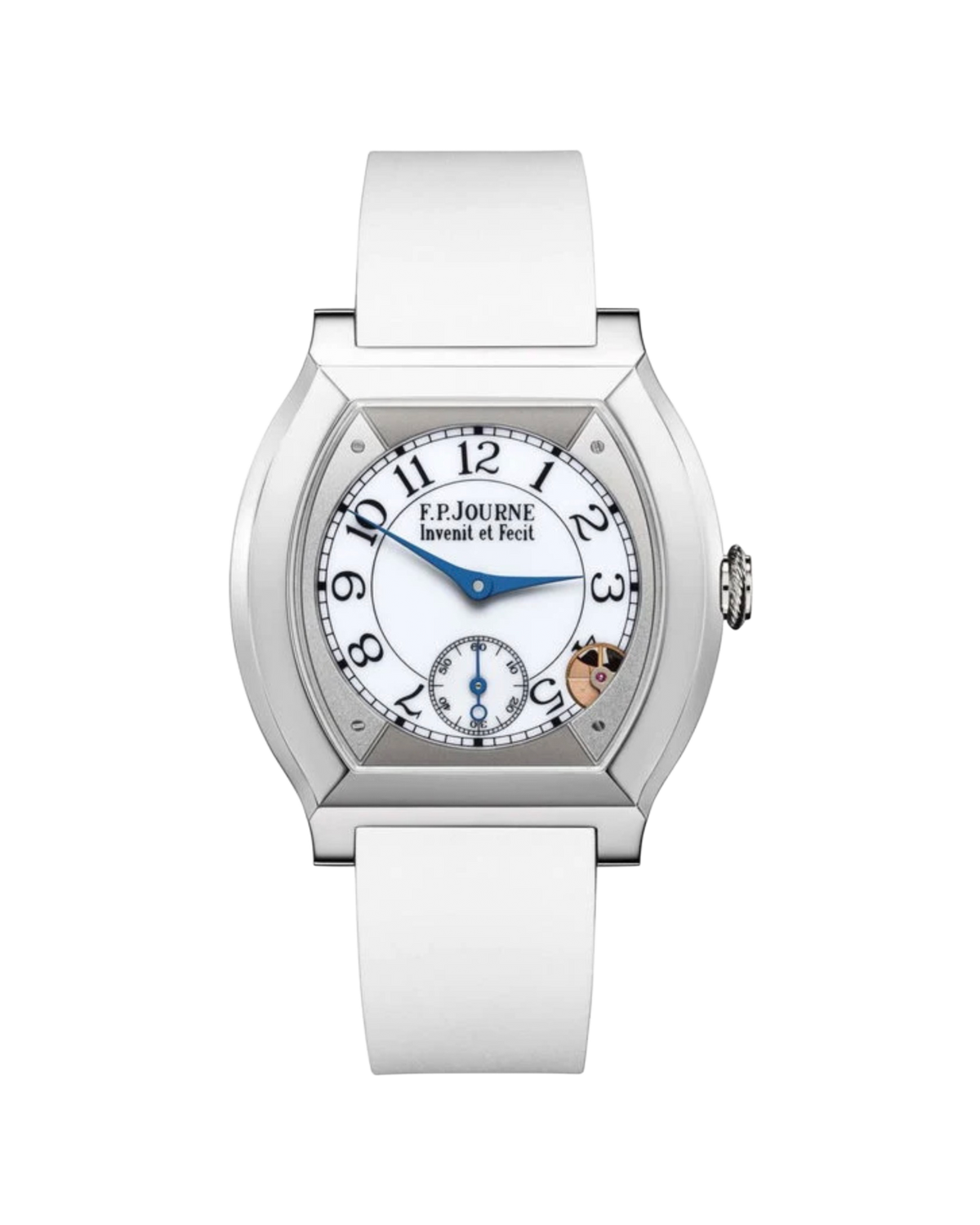 F.P. Journe Elegante Titanium White Dial White Rubber Strap 40mm