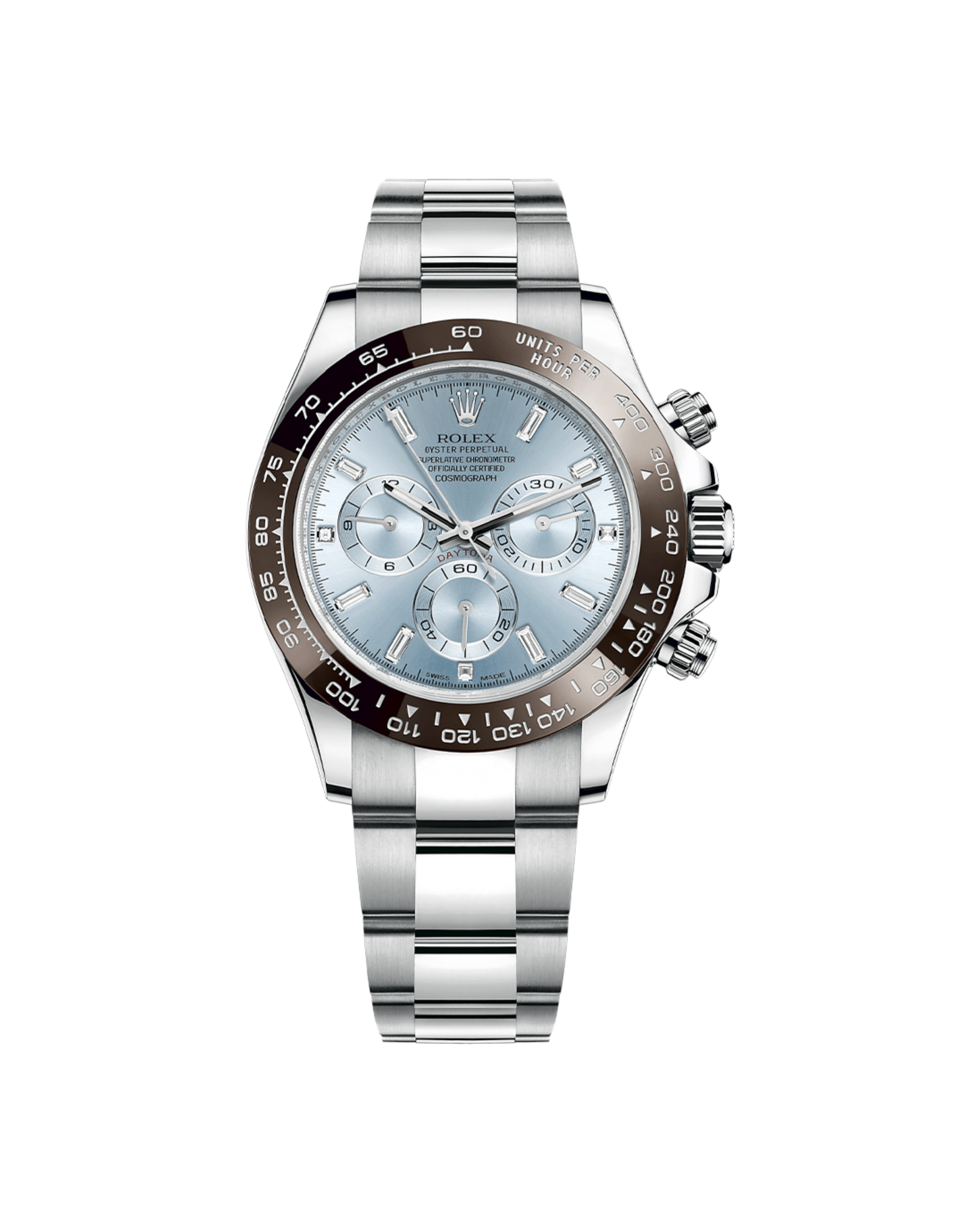 Rolex Cosmograph Daytona Platinum Baguette Diamond Dial 116506