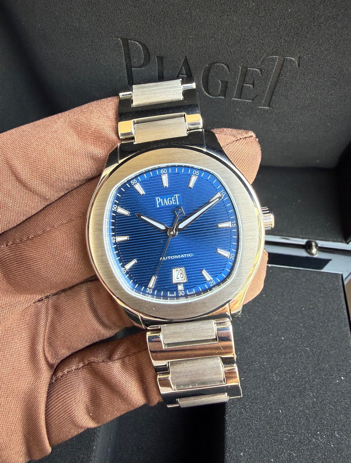 Piaget Polo Date Stainless Steel Blue Dial G0A41002