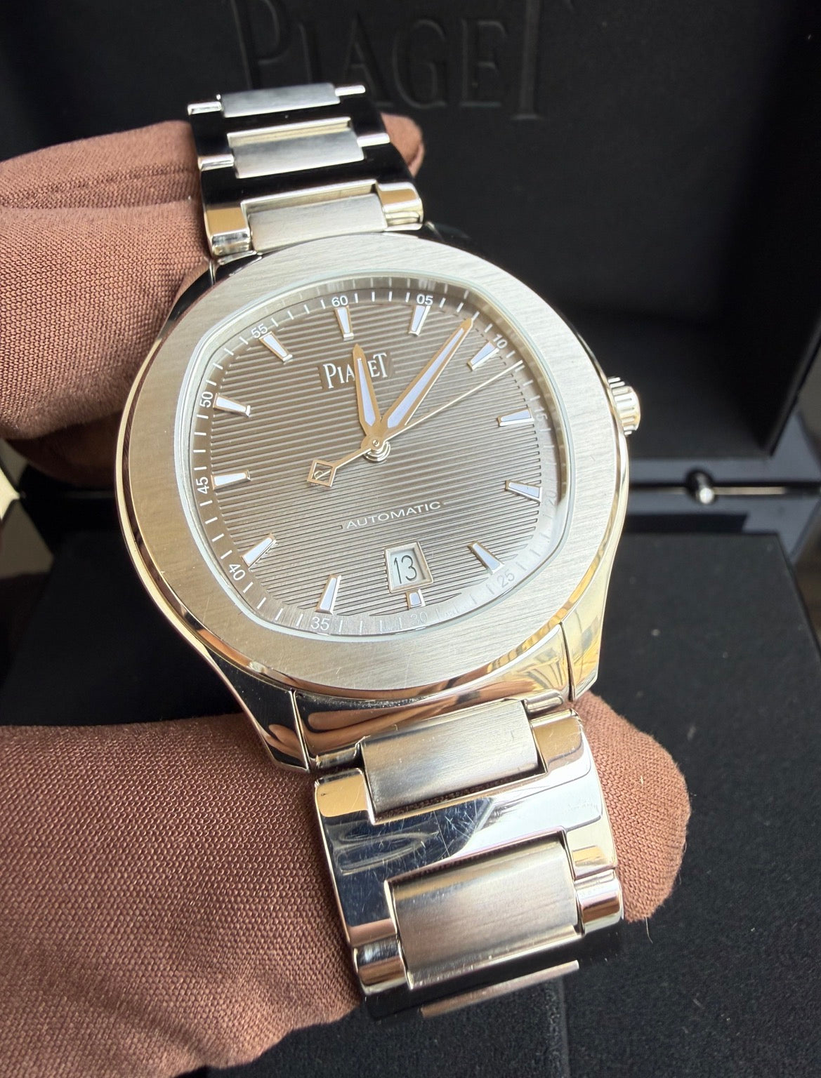 Piaget Polo Date Stainless Steel Black Dial G0A41002