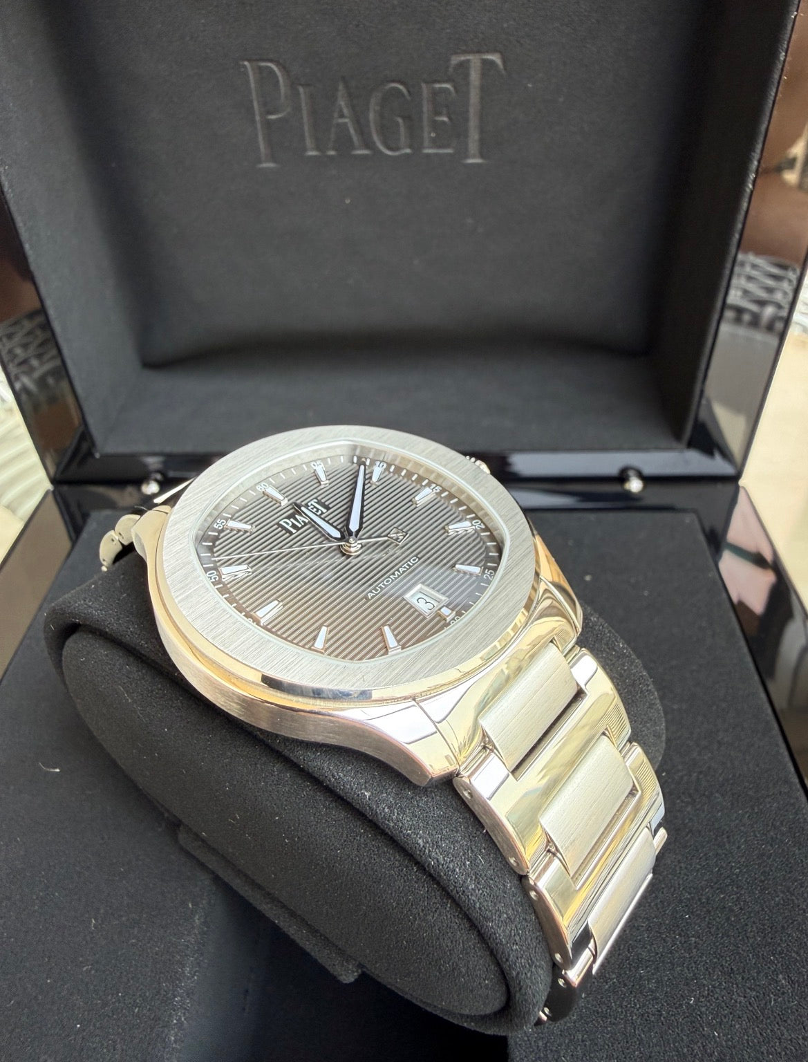 Piaget Polo Date Stainless Steel Black Dial G0A41002