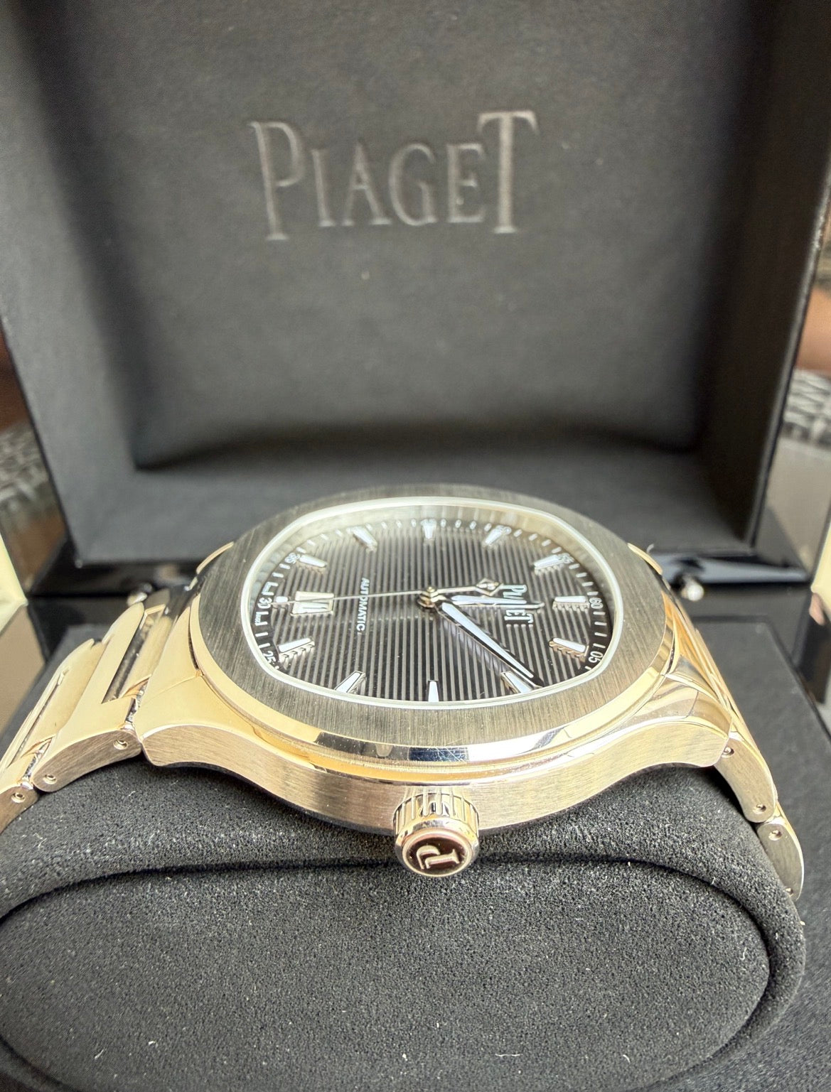 Piaget Polo Date Stainless Steel Black Dial G0A41002